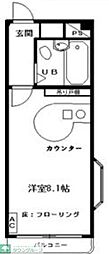 コートアネックス松波 ワンルームの間取図画像