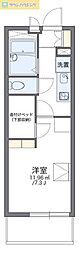 レオパレスメルベーユSOGA 1Kの間取図画像