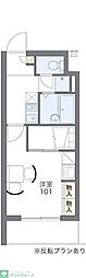 レオパレスストレーザ椿森 1Kの間取図画像