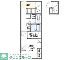 レオパレス昴555E 1Kの間取図画像