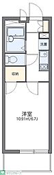 レオパレスメローフィールドK 1Kの間取図画像