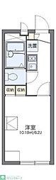 レオパレスハミングバード 1Kの間取図画像