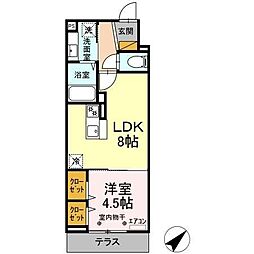 Kaijin-soII 1LDKの間取図画像