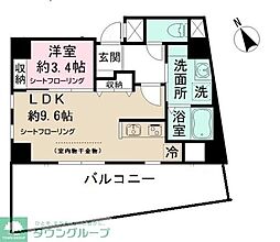 LEO六拾壱番館 1LDKの間取図画像