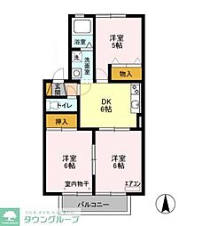 パークメゾンA 3DKの間取図画像
