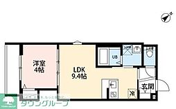 セレニテ ヴェール 1LDKの間取図画像