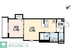 セレニテ ヴェール 1LDKの間取図画像