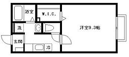 スクエアオーワダ 1Kの間取図画像