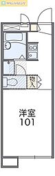 レオパレスボヌールOUTUKA 1Kの間取図画像