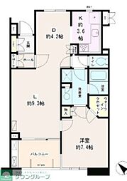 パティオス3番街 1LDKの間取図画像
