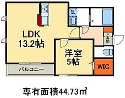 パレスINARI 1LDKの間取図画像