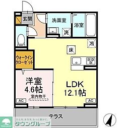 D-SOLACE末広4丁目 1LDKの間取図画像