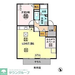 アルカイックシャトー西館 1LDKの間取図画像