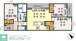 D-KISARIA WI 3LDKの間取図画像