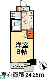ParkAxis千葉 1Kの間取図画像