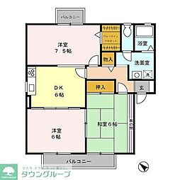 ファーストシティ君塚I 3DKの間取図画像