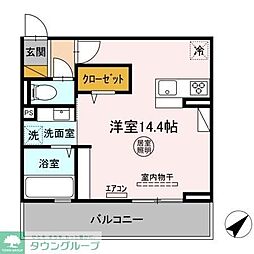 KENTA金田西 ワンルームの間取図画像