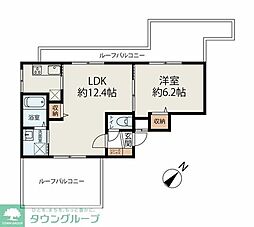 コネクトパークヒルズ八千代台 1LDKの間取図画像
