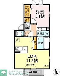 メゾンラフィネ 1LDKの間取図画像