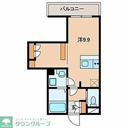 仮)稲毛東3丁目計画 ワンルームの間取図画像