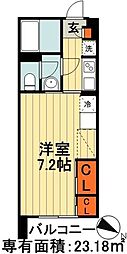 リブリ・ジュネス 1Kの間取図画像