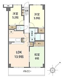 エスタンシア船橋 3LDKの間取図画像