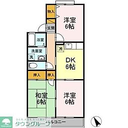 ベルハイム2 3DKの間取図画像