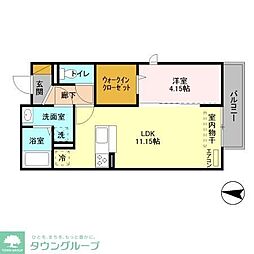 グラン・マーキュリー 1LDKの間取図画像