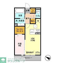 フェリーチェ 1LDKの間取図画像