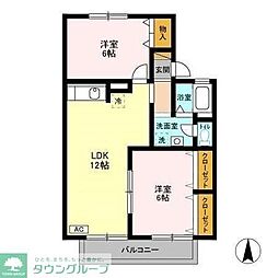 アルカディア3 2LDKの間取図画像