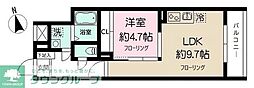 ミリアビタNO.32 1LDKの間取図画像