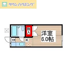 TKハウス 1Kの間取図画像