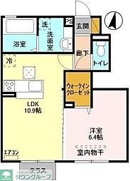 メゾンエミール1 1LDKの間取図画像