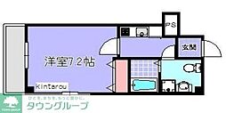 リベルテプレジール幕張 1Kの間取図画像