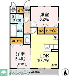 テラスガーデン 2LDKの間取図画像