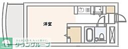 ラレーブ津田沼4 ワンルームの間取図画像