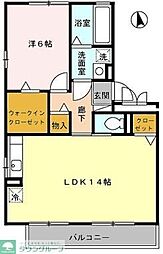 セルブランドS 1LDKの間取図画像