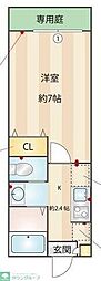 マリーナコート木更津 1Kの間取図画像