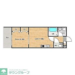ジーメゾン千葉村田町ヘルミ 1LDKの間取図画像