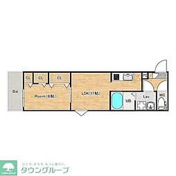ジーメゾン千葉村田町ヘルミ 1LDKの間取図画像