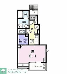 MA・MAISON 1Kの間取図画像