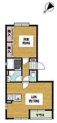 レーベンシマ 1LDKの間取図画像