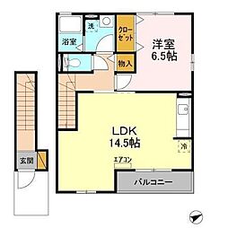 ビバーチェ 1LDKの間取図画像