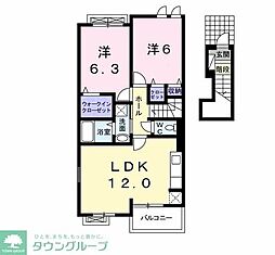 ヴァイオレットハーモニー 2LDKの間取図画像