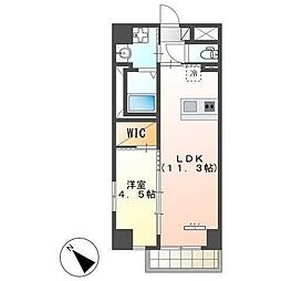 アーバンパレス 1LDKの間取図画像