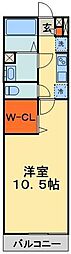 リブリ・貝塚 1Kの間取図画像