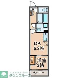 casadelKARATACHI 1DKの間取図画像