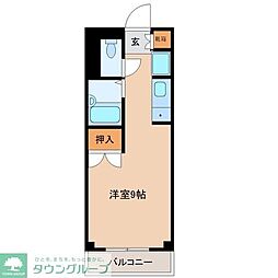 オーパス21 ワンルームの間取図画像