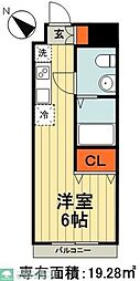 REGALO千葉駅前 ワンルームの間取図画像