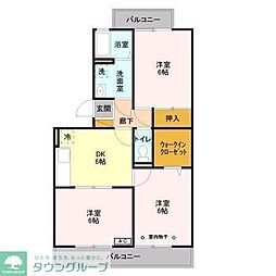 ランドウィン五番館 3DKの間取図画像